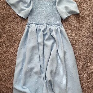 Light Blue Smocked Dress